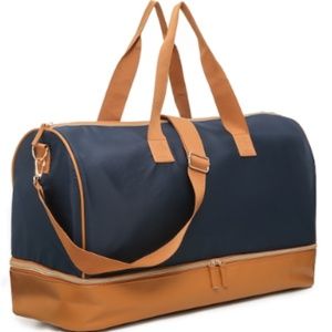 DSW Weekender Travel Bag (Blue/Tan)